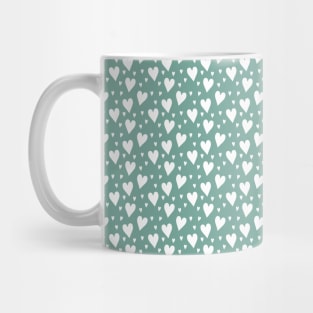 Valentines Cute Little Turquoise Hearts Pattern 002#001 Mug